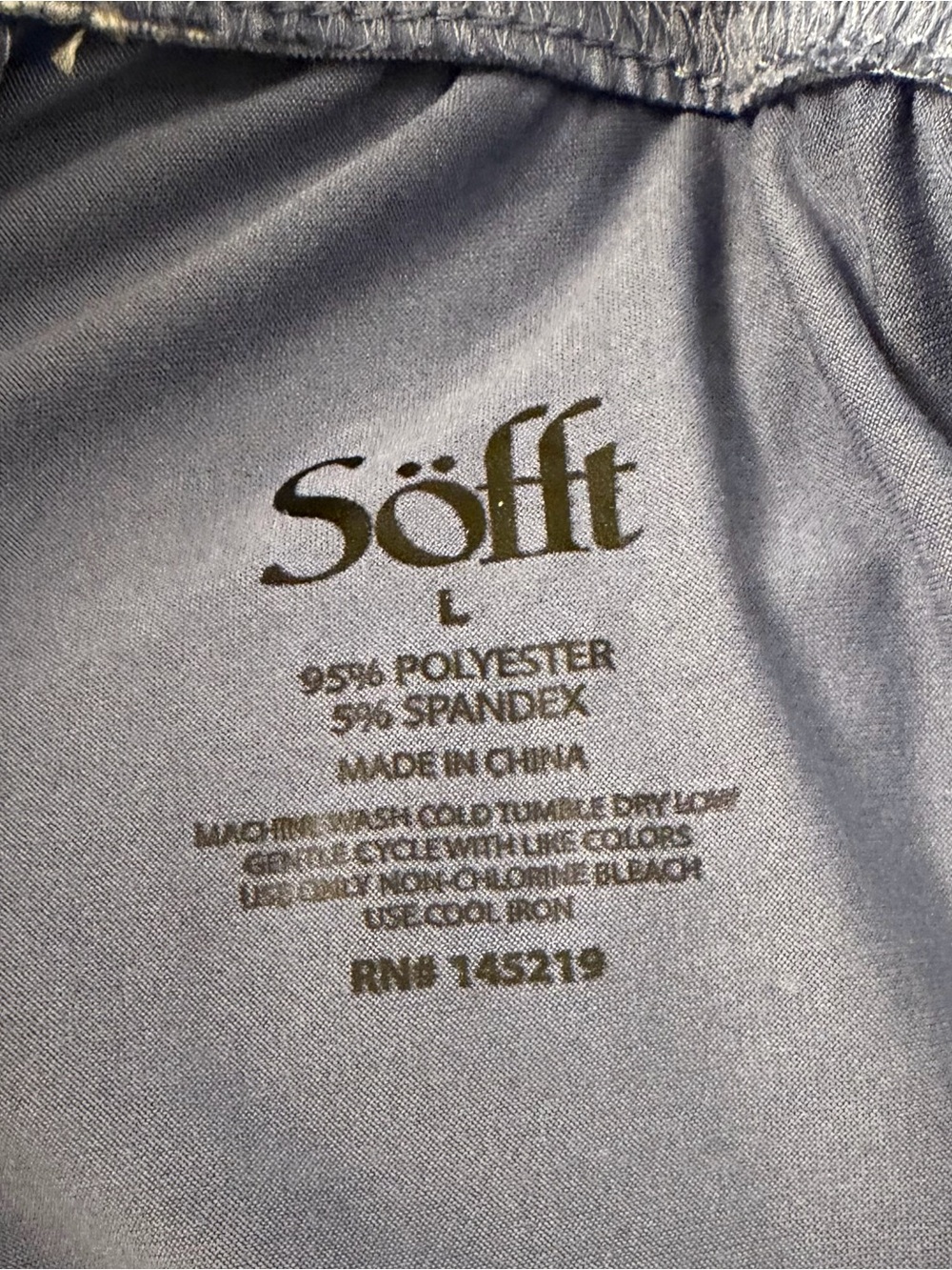 Sofft Periwinkle Comfy Cozy Size Large Pajama Pants & Long Sleeve Button Top Set - Picture 5 of 10